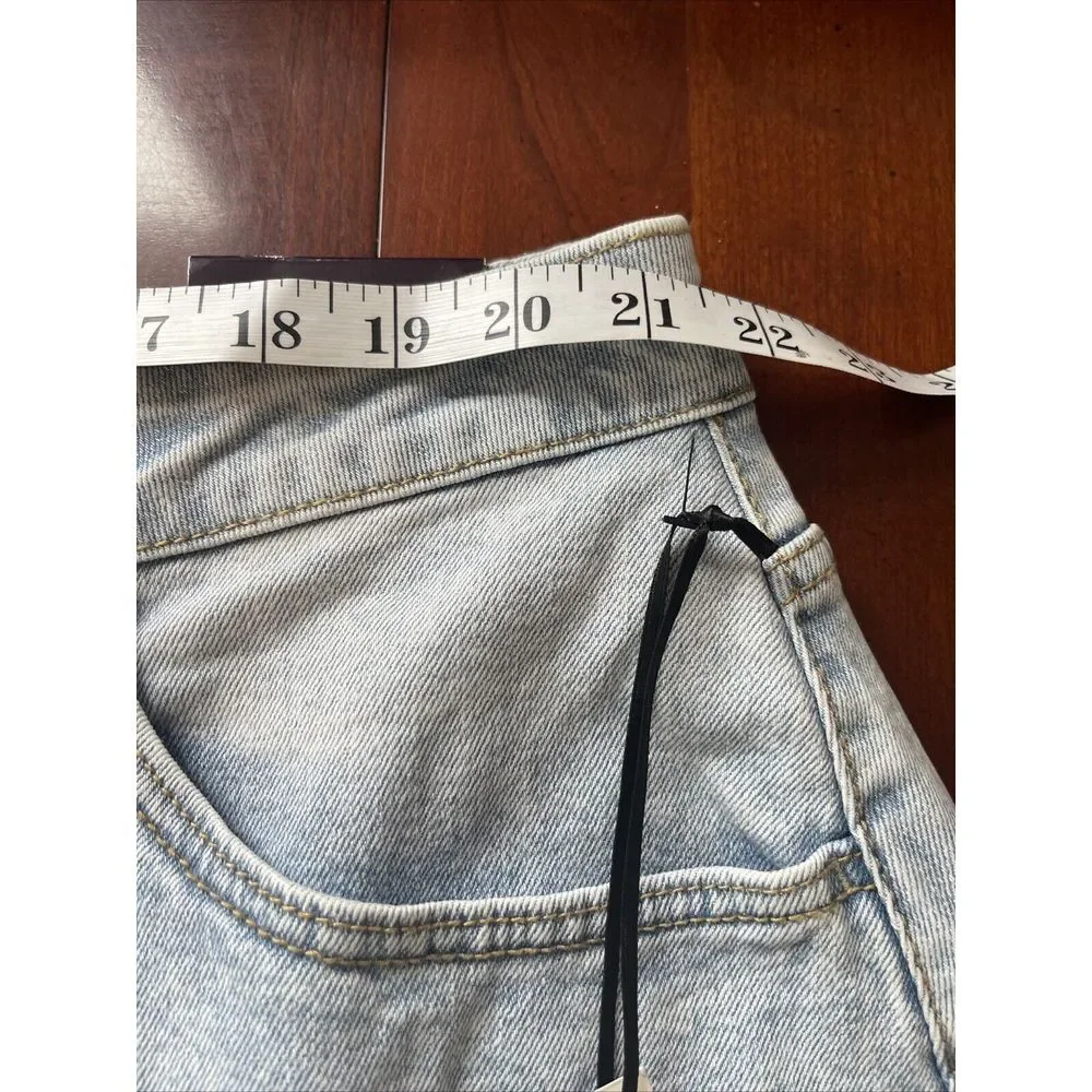 Womens Ava & Viv Denim Midi Skirt Light Wash 20 Blue Relaxed Fit Comfort Stretch - Picture 5 of 6